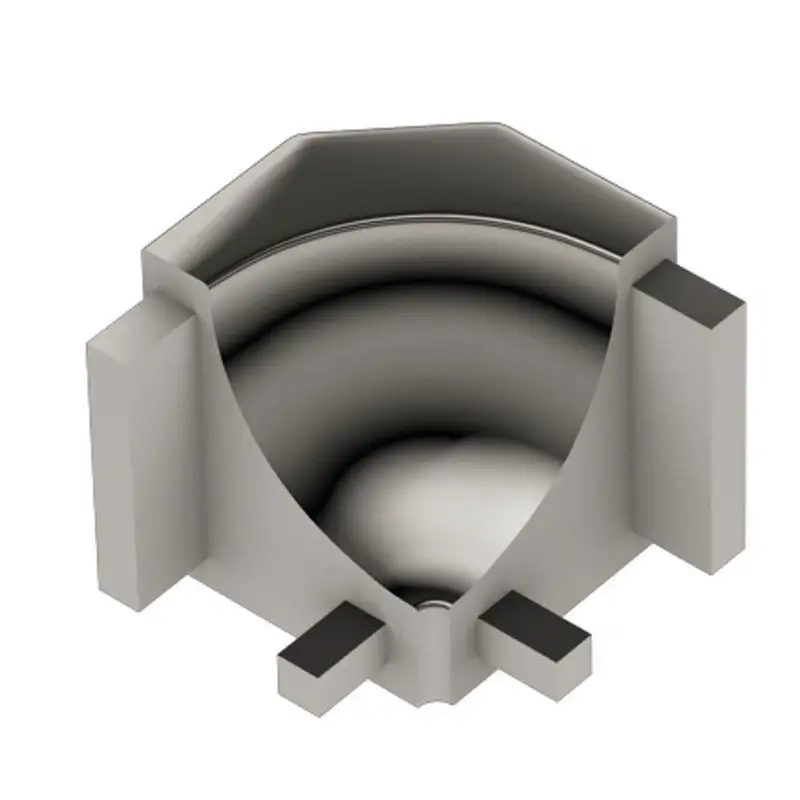 Schluter - DILEX-AHK Inside Corner 90° with 3/8" (10 mm) Radius - Aluminum Anodzied Polished Nickel