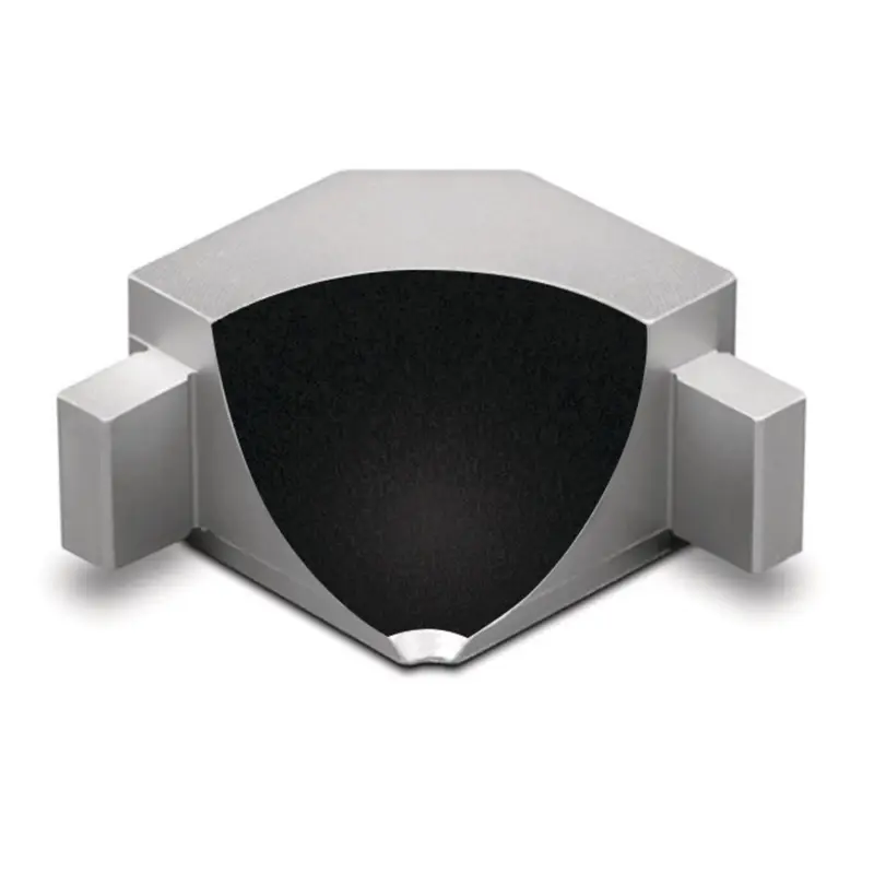 Schluter - DILEX-AHKA Inside Corner 90° with 3/8" (10 mm) Radius - Aluminum Anodized Matte Black