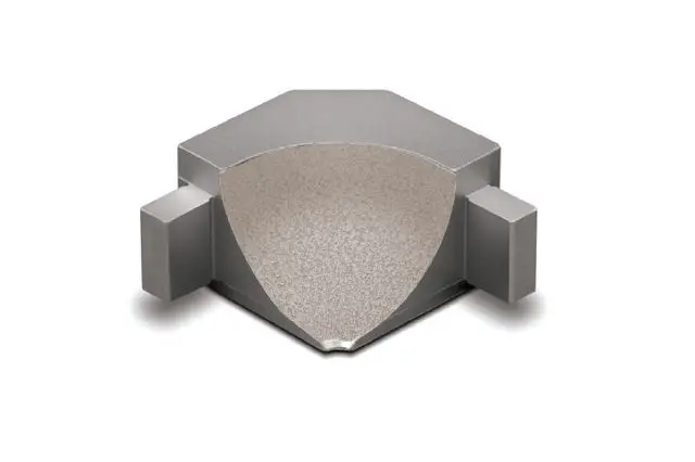 Schluter - DILEX-AHKA Inside Corner 90° with 3/8" (10 mm) Radius - Aluminum Cream