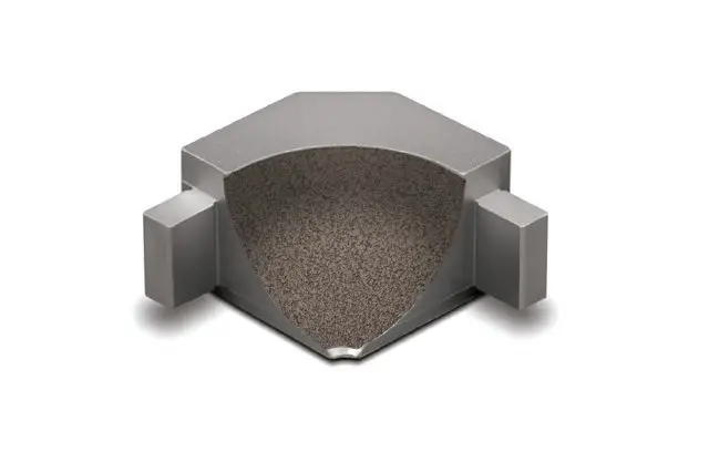 Schluter DILEX-AHKA Inside Corner 90° with 3/8" Radius Anodized Aluminum Light Anthracite