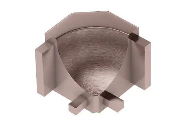 Schluter - DILEX-AHK Inside Corner 90° with 3/8" (10 mm) Radius - Aluminum Anodized Brushed Copper