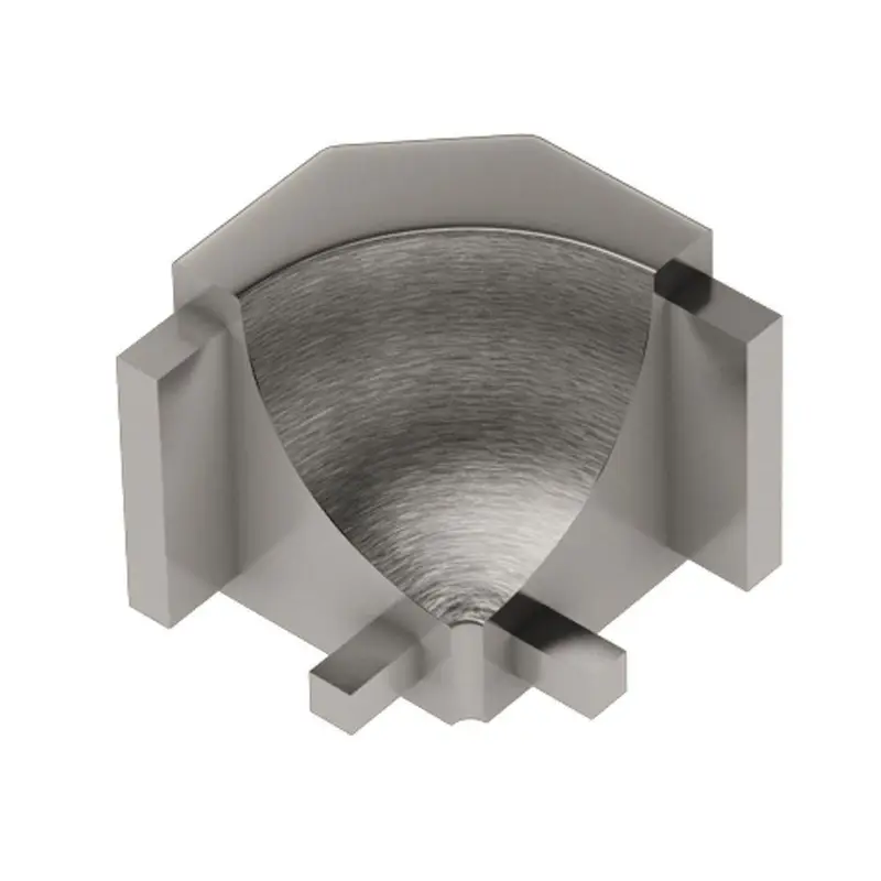 Schluter - DILEX-AHK Inside Corner 90° with 3/8" (10 mm) Radius - Aluminum Anodized Brushed Nickel