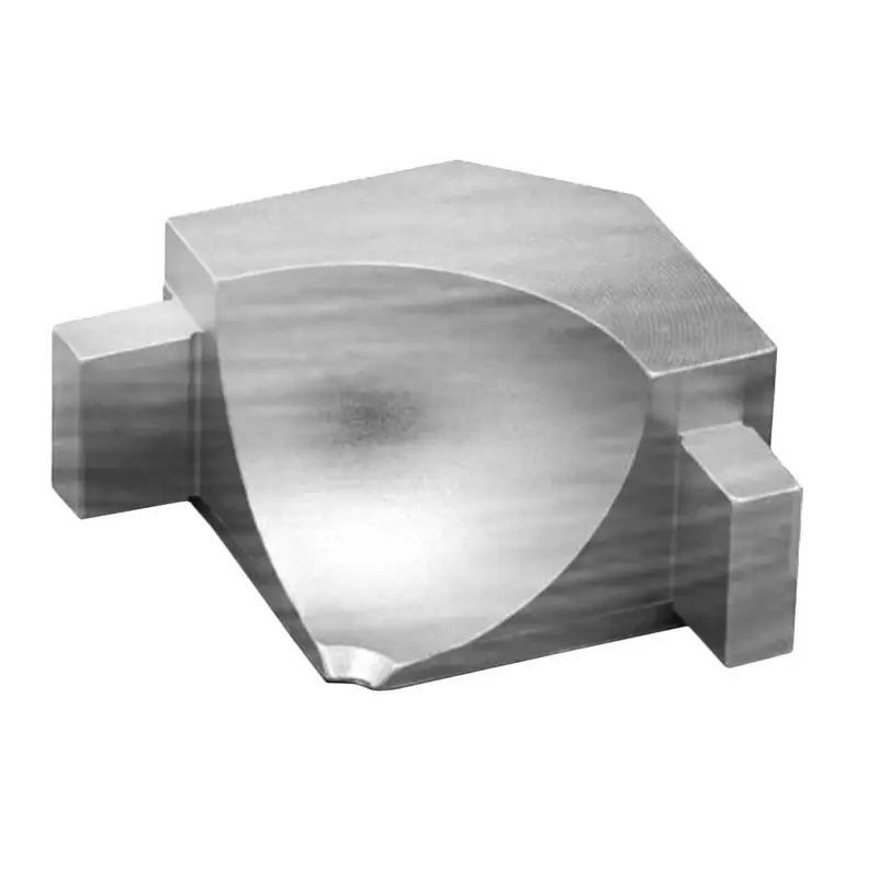 Schluter - DILEX-AHKA Inside Corner 90° with 3/8" (10 mm) Radius - Aluminum Anodized Brushed Chrome