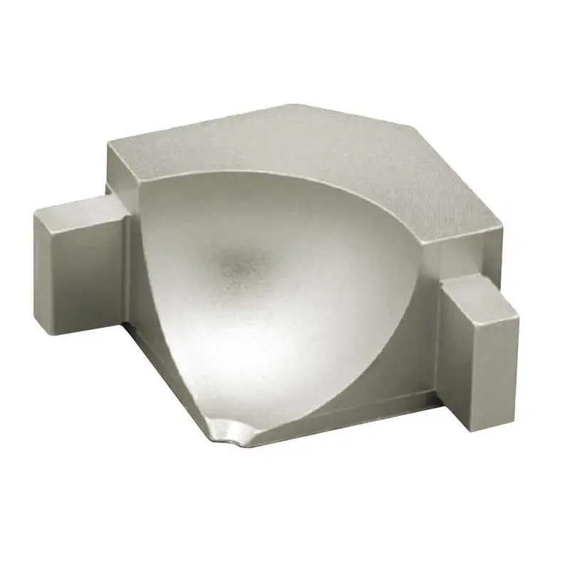 Schluter - DILEX-AHKA Inside Corner 90° with 3/8" (10 mm) Radius - Aluminum Anodized Satin Nickel