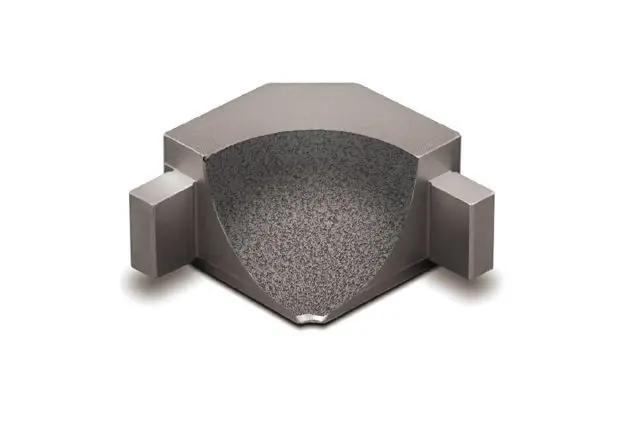 Schluter - DILEX-AHKA Inside Corner 90° with 3/8" (10 mm) Radius - Aluminum Pewter