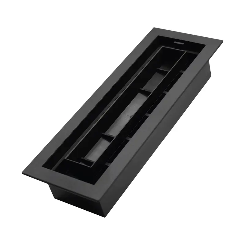 Inte-Grates - Floor Vent Drop-In Series Textured Black 3" x 10"