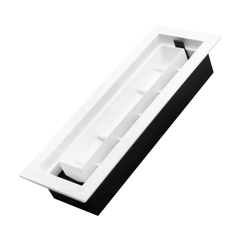 Inte-Grates - Floor Vent Drop-In Series Textured White 3" x 10"