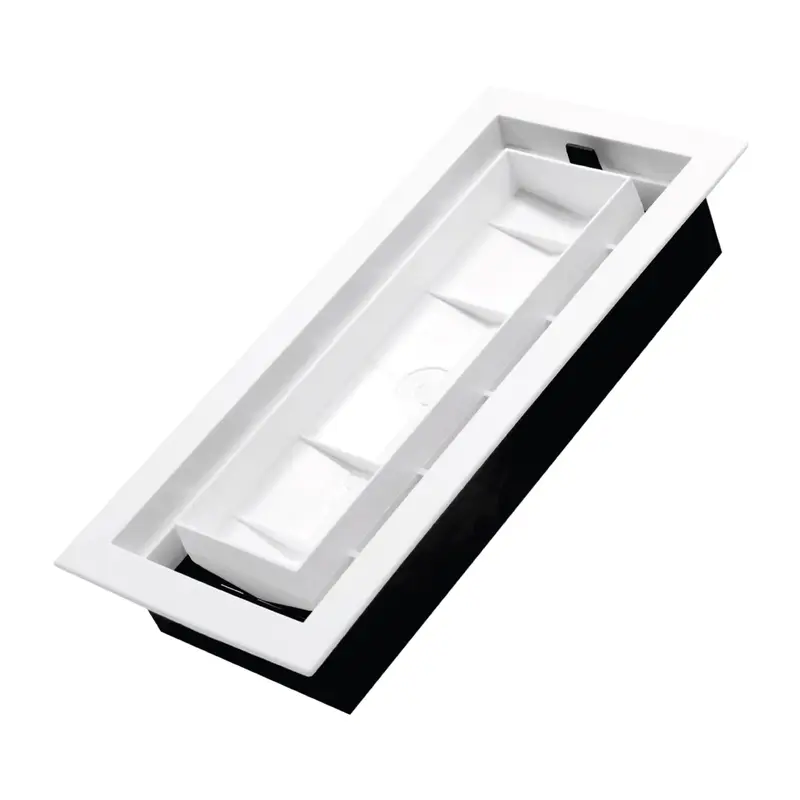Inte-Grates - Floor Vent Drop-In Series Textured White 4" x 10"