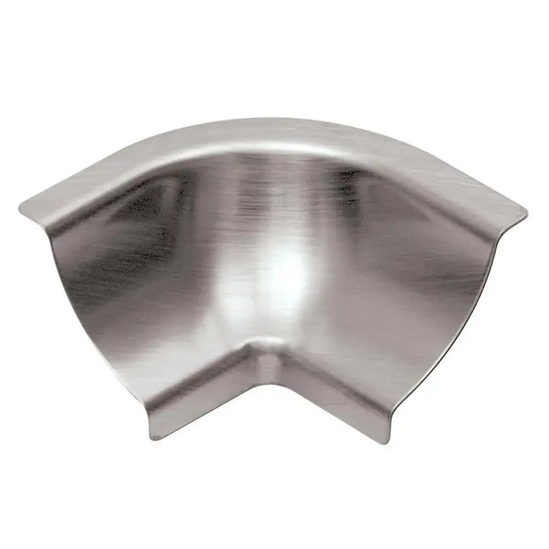Schluter - DILEX-HKU Inside Corner 90° with 3/8" (10 mm) Radius - Brushed Stainless Steel (V4)