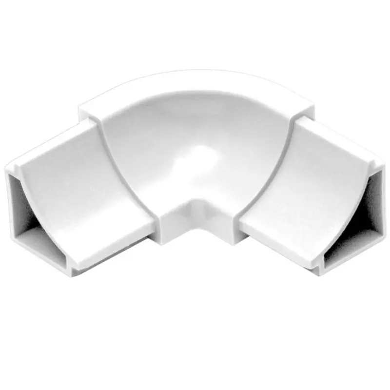 Schluter - DILEX-HKW Inside Corner 90° 3-Way with 11/16" (18 mm) Radius - PVC Plastic Bright White