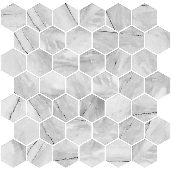 Centura Mosaic Hex XL Ecostone Inverno Grey Matte 12" x 12"