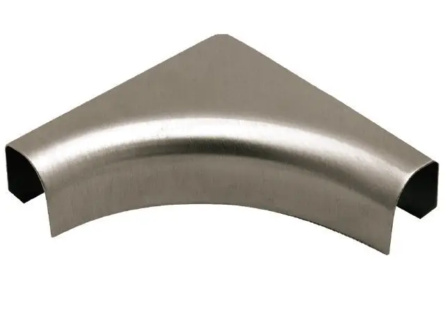 Schluter RONDEC Sink Corner with 1-1/2" Radius Stainless Steel 5/16" (8 mm)