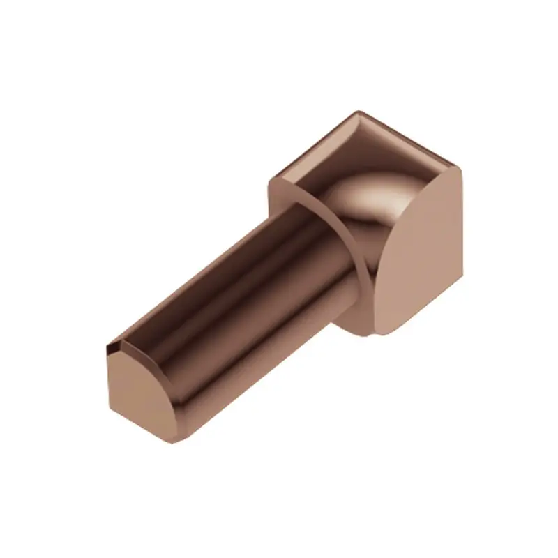 Schluter RONDEC Inside Corner 90° Anodized Aluminum Polished Copper 1/4" (6 mm)