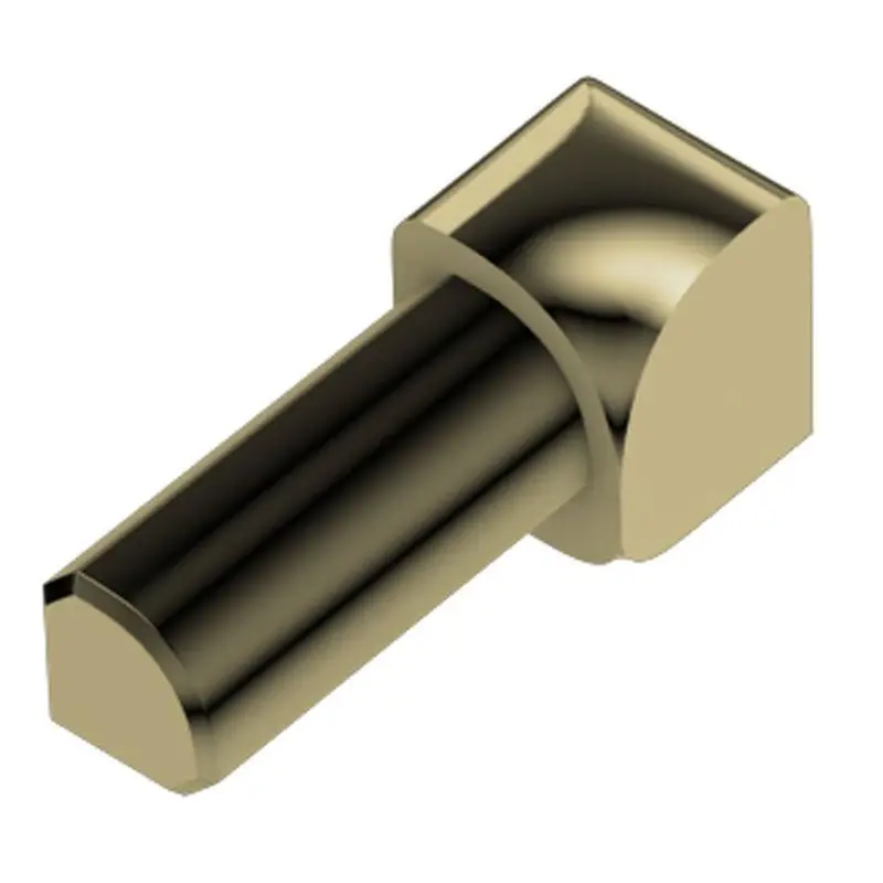 Schluter - RONDEC Inside Corner 90° - Aluminum Anodized Polished Brass 5/16" (8 mm)