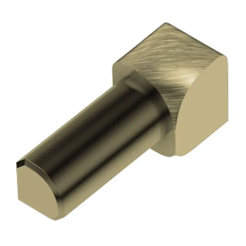 Schluter - RONDEC Inside Corner 90° - Aluminum Anodized Brushed Brass 3/8" (10 mm)