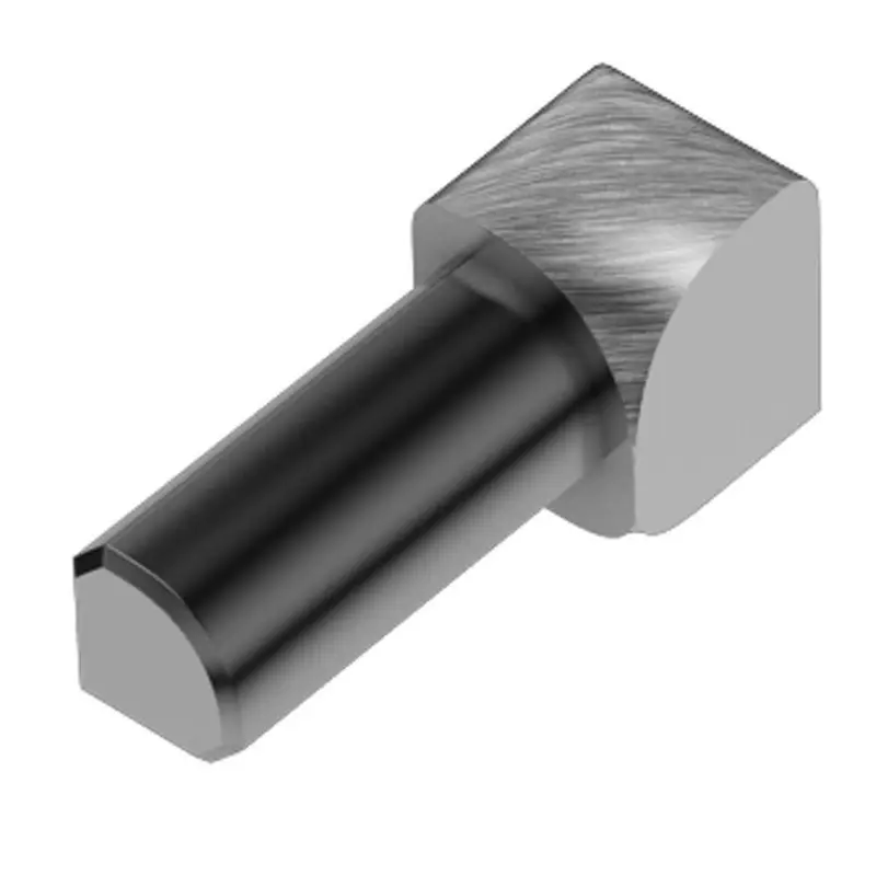 Schluter - RONDEC Inside Corner 90° - Aluminum Anodized Brushed Chrome  1/4" (6 mm)