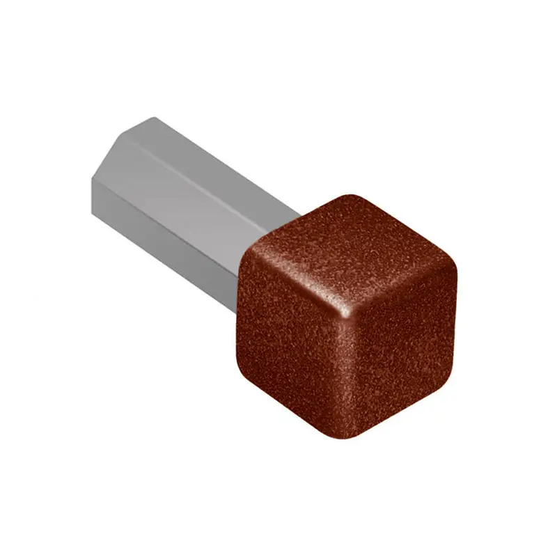 Schluter - RONDEC Inside Corner 90° - Aluminum Rustic Brown 5/16" (8 mm)