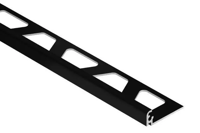 Schluter - JOLLY Wall Tile Edging Trim Aluminum Black 3/8" (10 mm) x 8' 2-1/2"