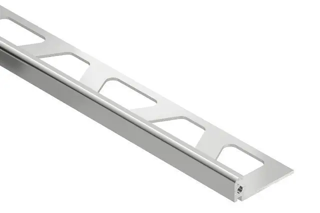 Schluter - JOLLY Wall Tile Edge Trim Anodized Aluminum Polished Chrome 7/16" (11 mm) x 8' 2-1/2"