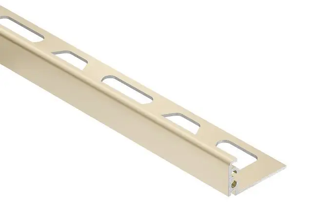 Schluter - JOLLY Wall Tile Edge Trim Aluminum Sand Pebble 1/2" (12.5 mm) x 8' 2-1/2"