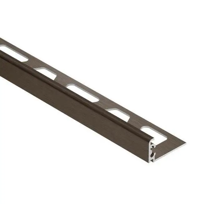 JOLLY Wall Tile Edge Trim Aluminum Pewter 1/2" (12.5 mm) x 8' 2-1/2"