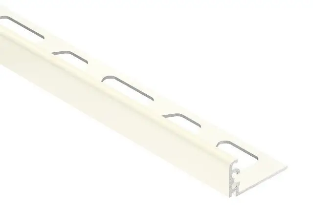 Schluter - JOLLY Wall Tile Edging Trim Aluminum White 1/2" (12.5 mm) x 8' 2-1/2"