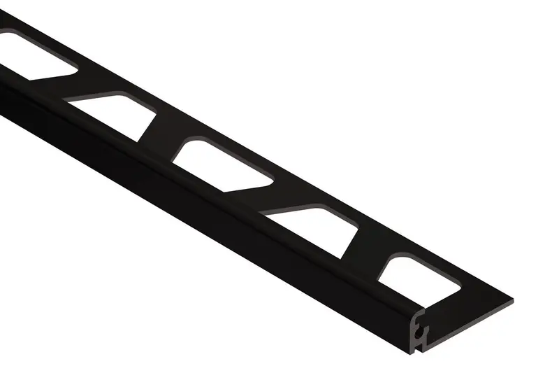 Schluter - JOLLY Wall Tile Edge Trim Aluminum Bright Black Anodized 1/4" (6 mm) x 8' 2-1/2"