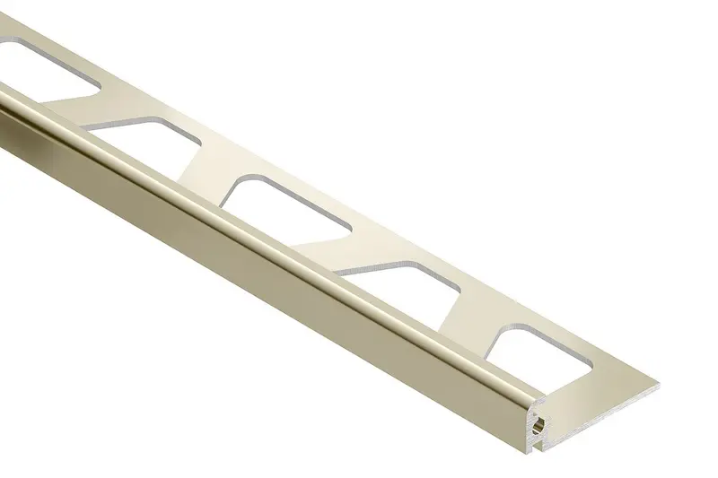 Schluter - JOLLY Wall Tile Edge Trim Aluminum Polished Nickel Anodized 5/16" (8 mm) x 8' 2-1/2"
