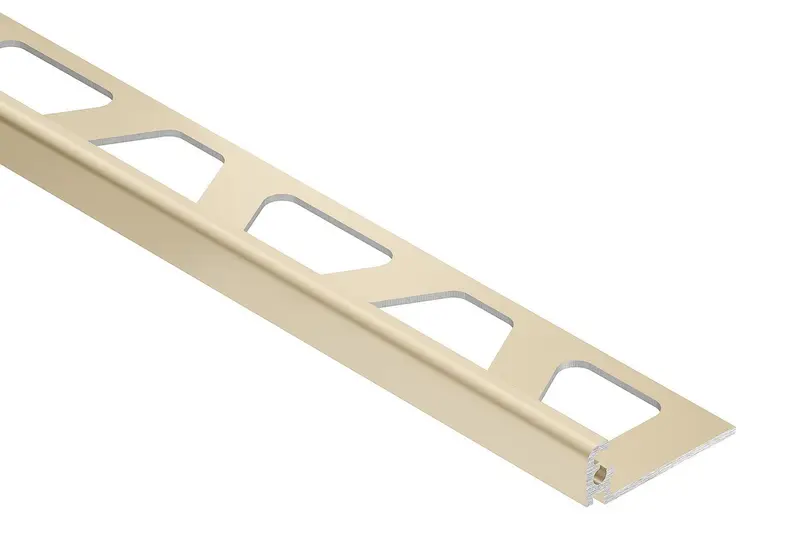 Schluter - JOLLY Wall Tile Edge Trim Aluminum Sand Pebble 5/16" (8 mm) x 8' 2-1/2"