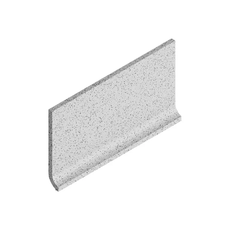 Centura Floor Tiles Dotti Matte Light Grey Covebase Sit-In 4" x 8" (Pack of 18)