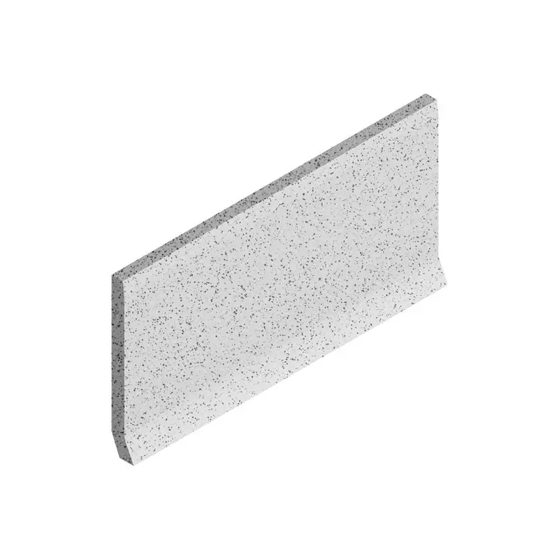 Centura Floor Tiles Dotti Matte Light Grey Covebase Sit-On 4" x 8" (Pack of 18)