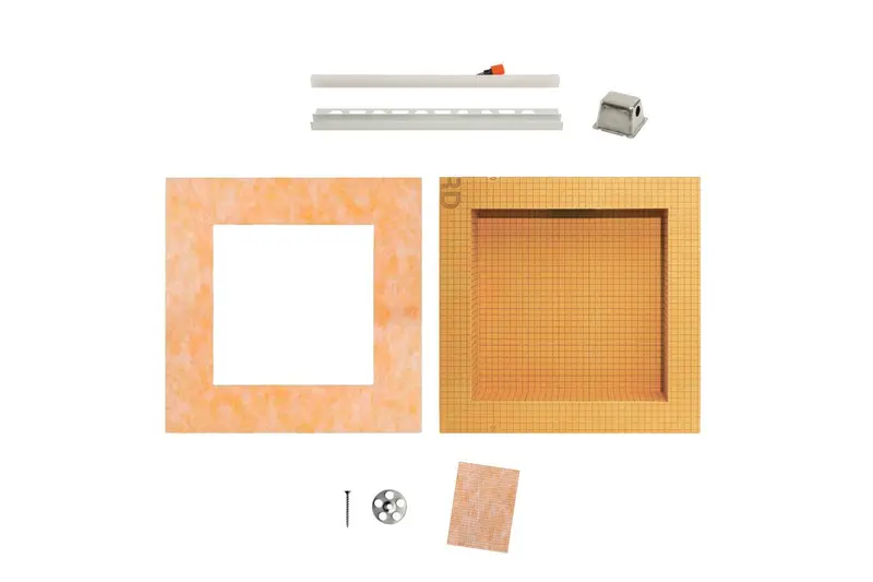 Schluter - KERDI-BOARD-SNLT Prefabricated Shower Niche with LIPROTEC LED Lighting Warm White with Frame 12" x 12"