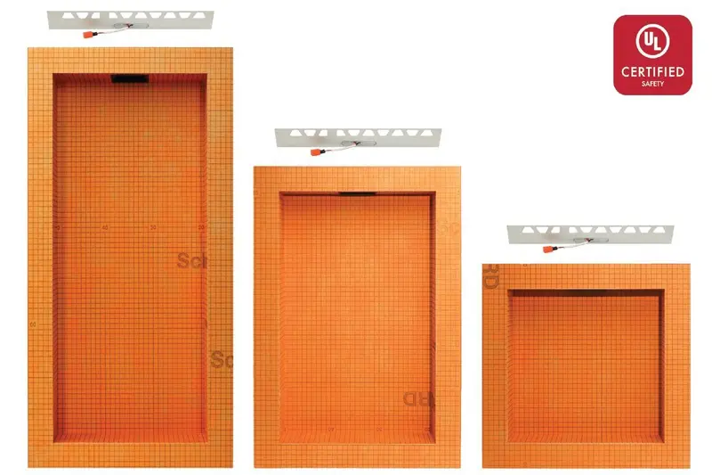 Schluter - KERDI-BOARD-SNLT Prefabricated Shower Niche with LIPROTEC LED lighting 12" x 20"