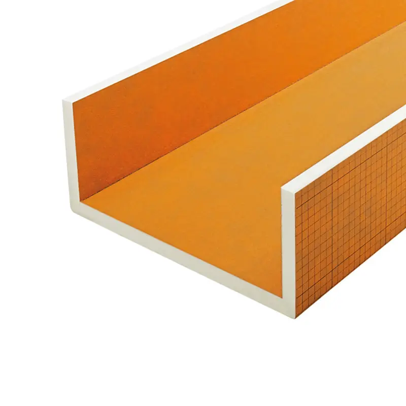 Schluter KERDI-BOARD-U U-Shaped Building Panel with 7-7/8" Channel 3/4" x 24-1/2" x 96"
