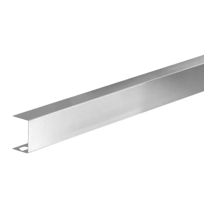 Schluter - KERDI-BOARD-ZC Finishing U-Shaped Profile - Brushed Stainless Steel (V2) 2" x 8' 2-1/2"