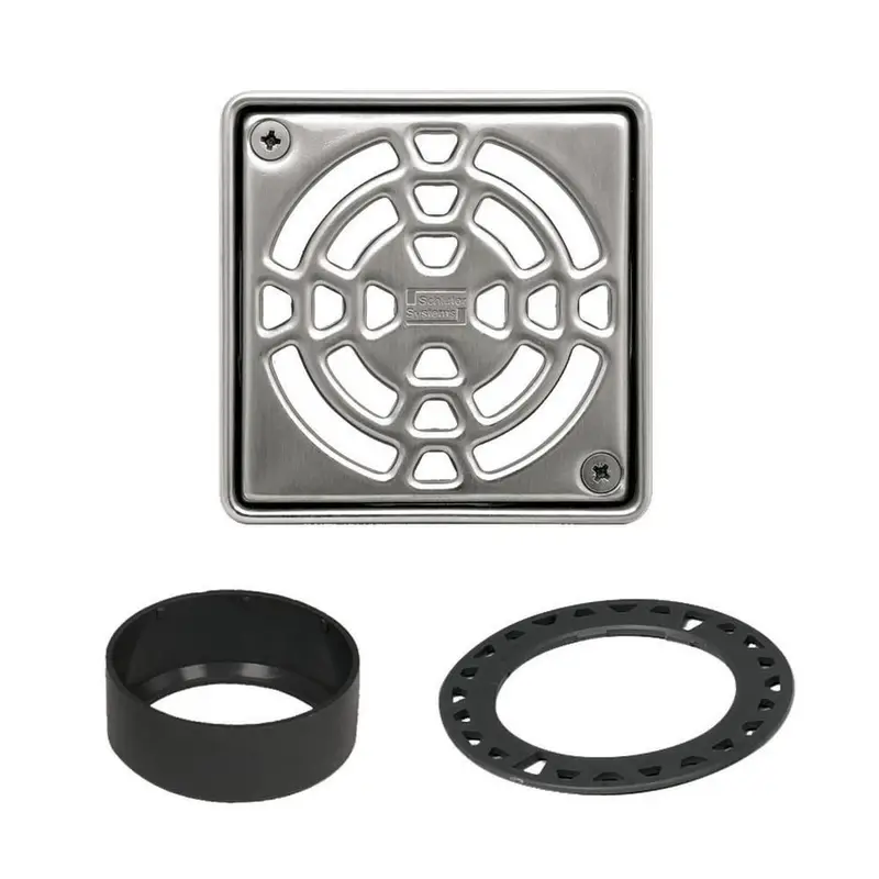 Schluter - KERDI-DRAIN Square Grate Kit Classic - Stainless Steel (V2) 4"