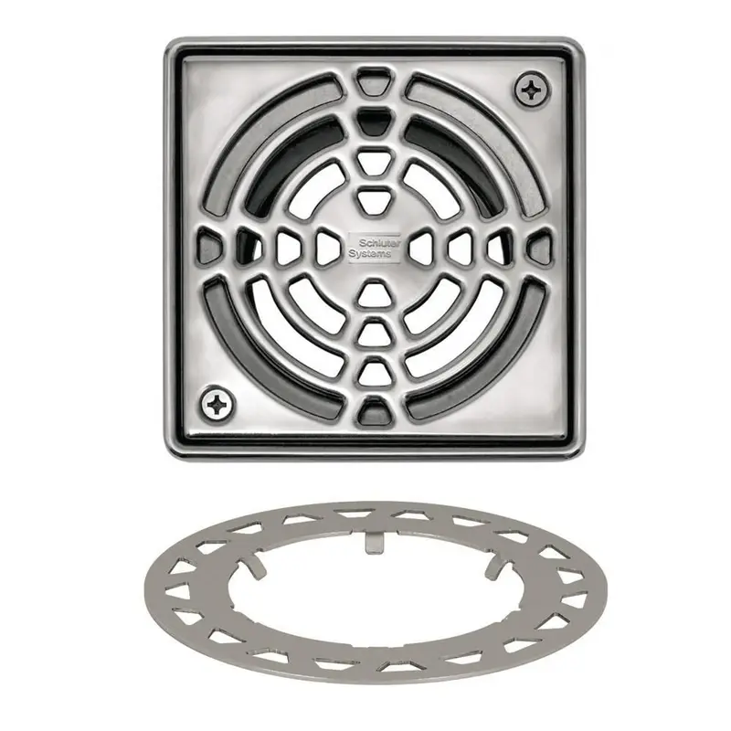 Schluter - KERDI-DRAIN Square Grate Kit Classic - Stainless Steel (V2) 6"