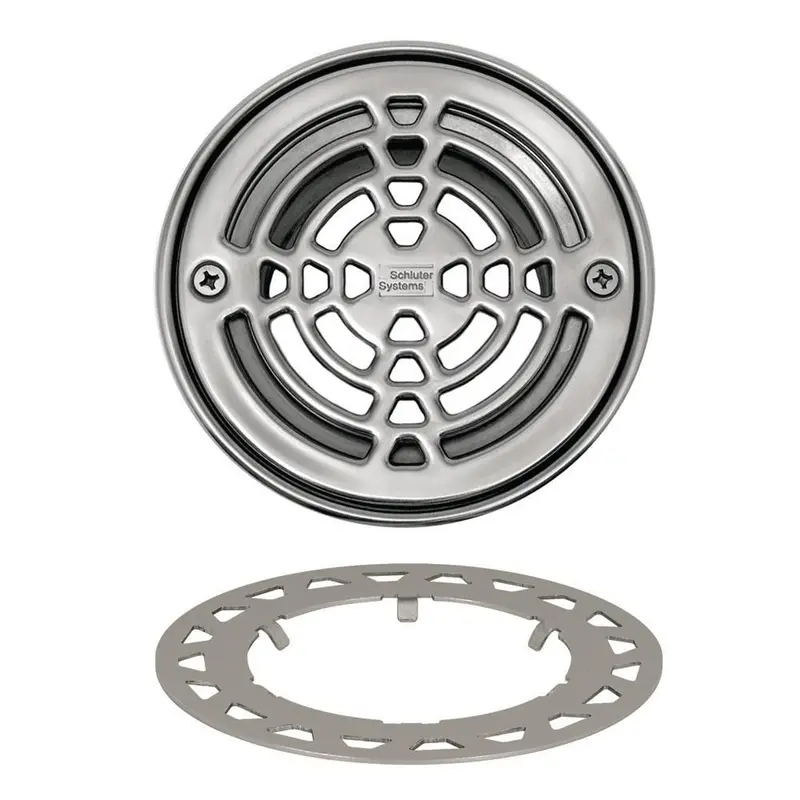 Schluter - KERDI-DRAIN Round Grate Kit Classic - Stainless Steel (V2) 6"