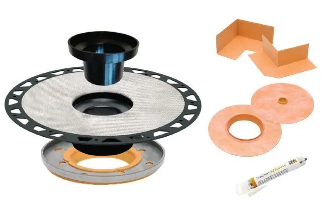 Schluter - KERDI-DRAIN-A Adaptor Flange Kit - ABS Plastic 5-1/4"