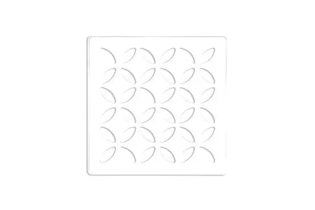 Schluter - KERDI-DRAIN Square Grate Kit Floral - Stainless Steel (V2) Matte White 4"