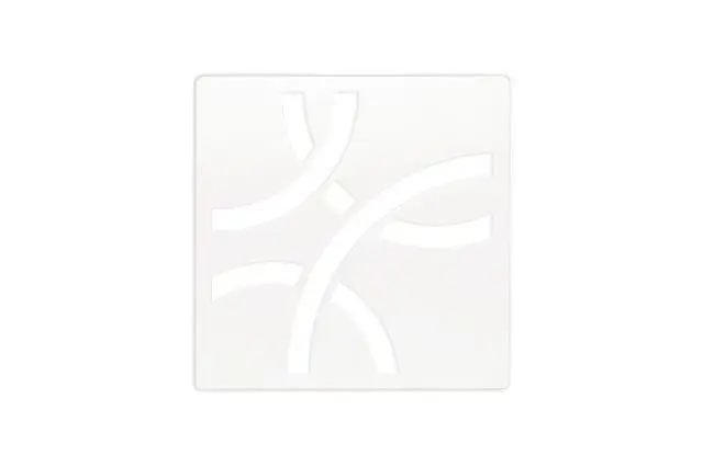 Schluter - KERDI-DRAIN Square Grate Kit Curve - Stainless Steel (V2) Matte White 4"