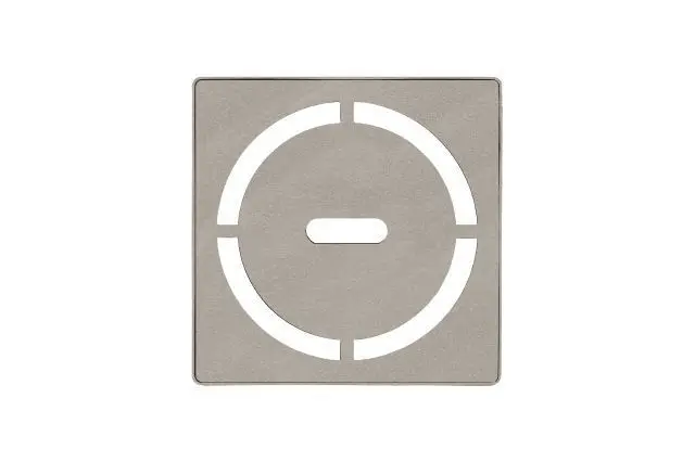 Schluter - KERDI-DRAIN Square Grate Kit Pure - Stainless Steel (V2) Stone Grey 4"