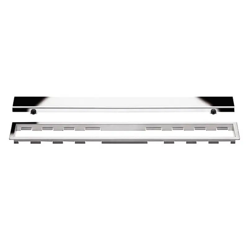 Schluter - KERDI-LINE Linear Floor Drain with Solid Grate Design - Stainless Steel (V4) Chrome 3/4" x 19-11/16"