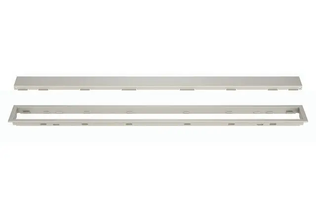 Schluter - KERDI-LINE Linear Floor Drain with Solid Grate Design - Textured Stainless Steel (V4) Grege 3/4" x 59-1/16"