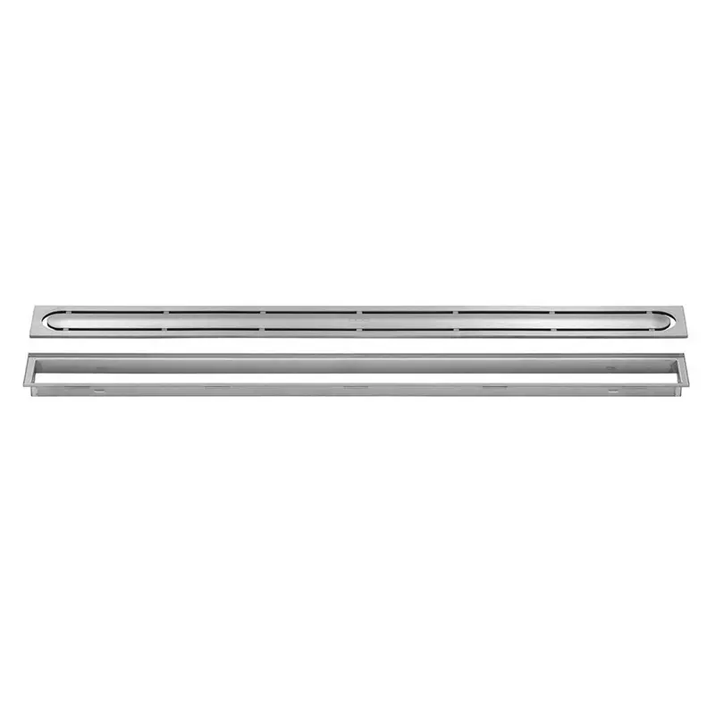 Schluter - KERDI-LINE Linear Floor Drain with Pure Grate Design - Brushed Stainless Steel (V4) 29/32" x 43-5/16"