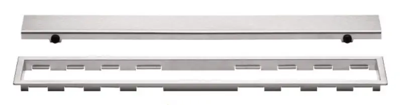Schluter - KERDI-LINE Closed Grate Assembly Brushed Stainless Steel 1-1/8" x 36"