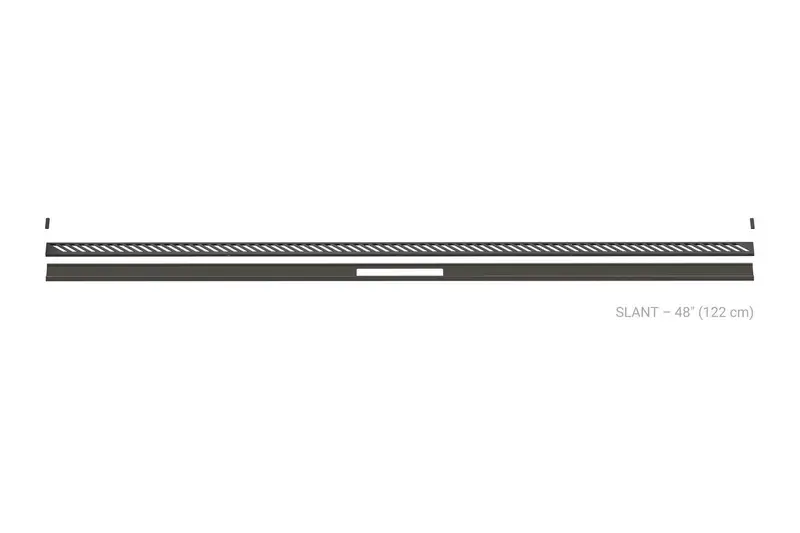 Schluter - KERDI-LINE-VARIO Linear Floor Drain with Slant Grate Design - Stainless Steel (V4) Dark Anthracite 1-5/8" x 48"