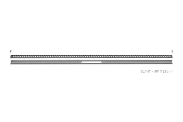 Schluter KERDI-LINE-VARIO Variable Length Linear Drain with an Slant Design Stainless Steel (V4) Pewter 4'