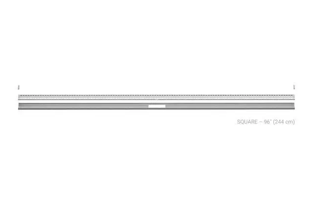 Schluter - KERDI-LINE-VARIO Linear Floor Drain with Square Design - Brushed Stainless Steel (V4) 1-1/16" x 96"