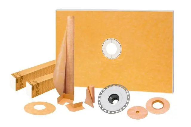 Schluter - KERDI-SHOWER-KIT Shower Kit with Center Outlet Position without Grate with 2" PVC Flange 48" x 72"